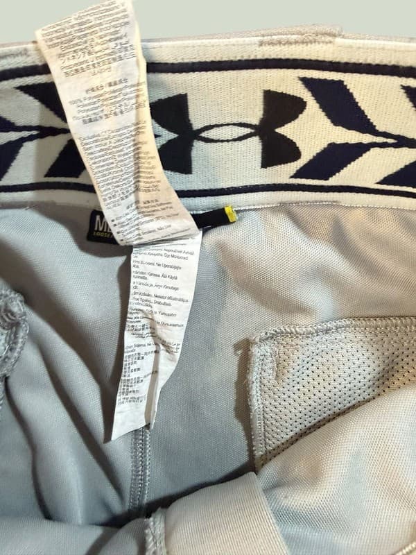 Under Armour Men's Clean Up Piped Loose Fit Baseball Pants Gray Navy Size MD - Thumbnail 4