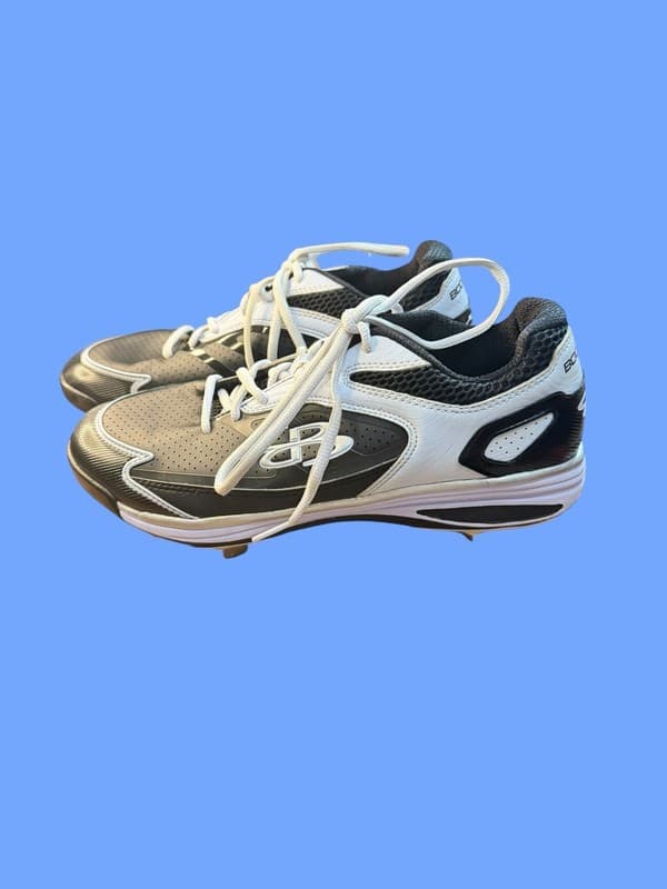 Boombah White and Black Metal Baseball Cleats Size 11 - Thumbnail 4