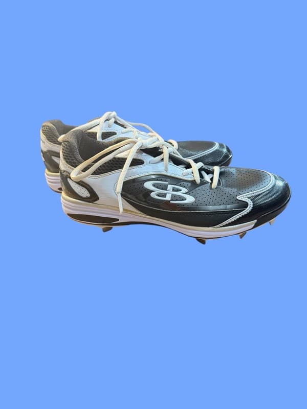 Boombah White and Black Metal Baseball Cleats Size 11 - Thumbnail 5