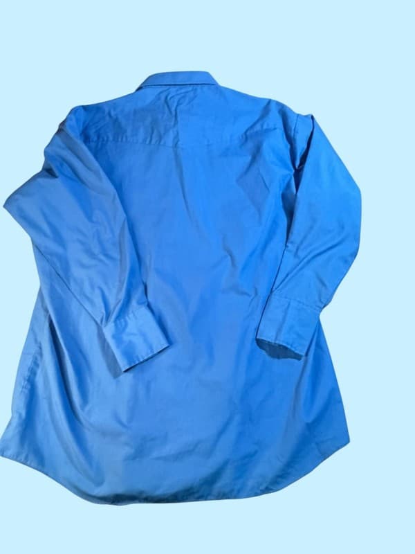 Vintage Sheplers Royal Blue Pearl Snap Long Sleeve Western Shirt Size 17.5-34 - Thumbnail 2