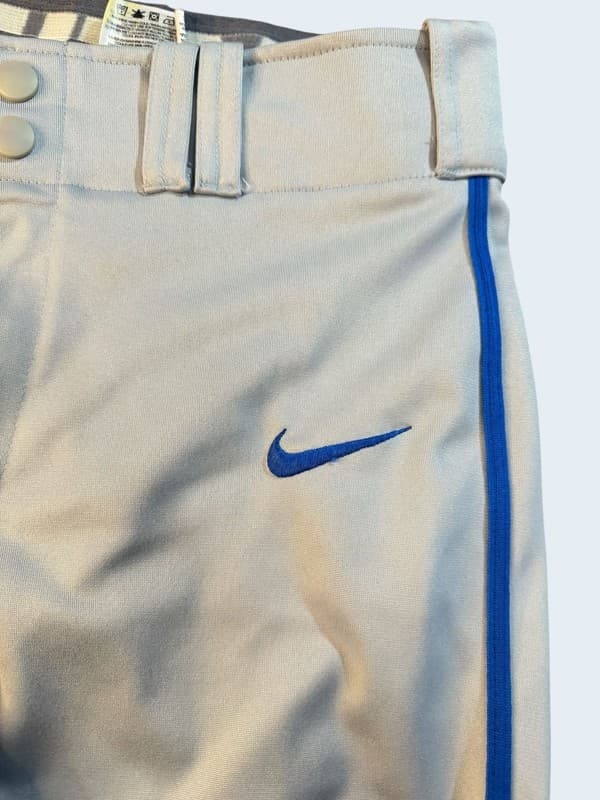 Nike Dri-FIT Baseball Pants XL Gray with Royal Blue Piping - Thumbnail 5