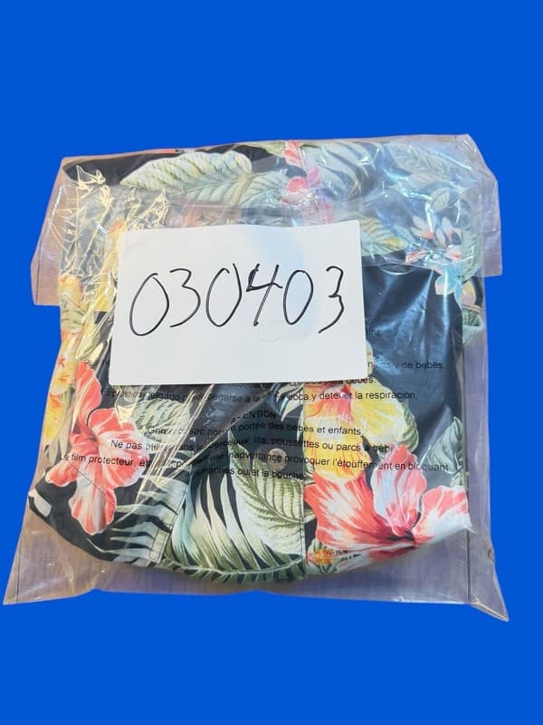 George Men's Black Tropical Hibiscus Floral Hawaiian Shirt 3XL - Thumbnail 5