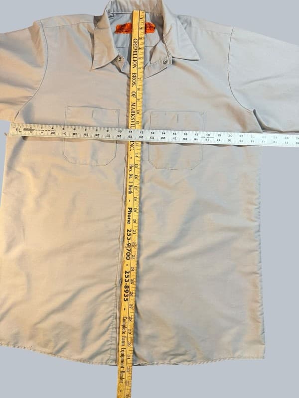 Red Kap SP24 Men's Short Sleeve Industrial Work Shirt, Light Grey - Thumbnail 5
