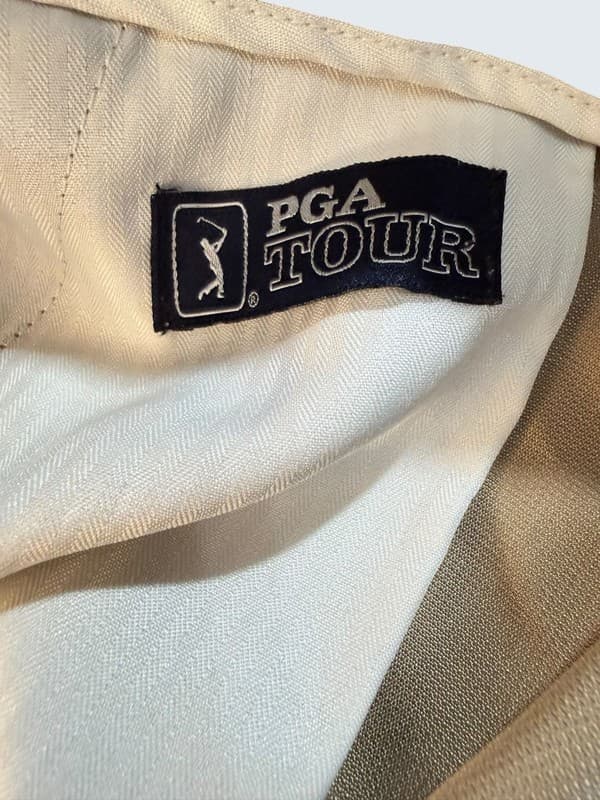 PGA TOUR Men's Size 40 Tan Glen Plaid Performance Golf Shorts - Thumbnail 4