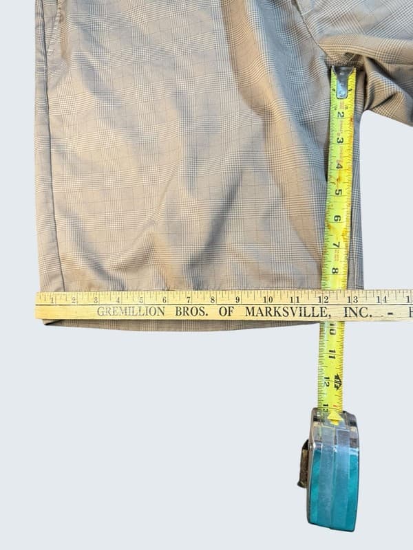 PGA TOUR Men's Size 40 Tan Glen Plaid Performance Golf Shorts - Thumbnail 7