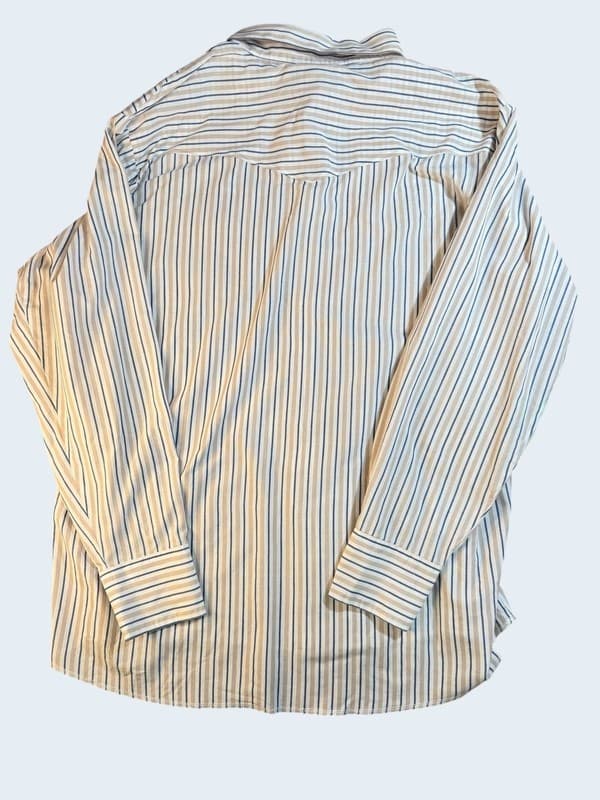 Vintage Wrangler Striped Western Pearl Snap Long Sleeve Shirt - Thumbnail 2