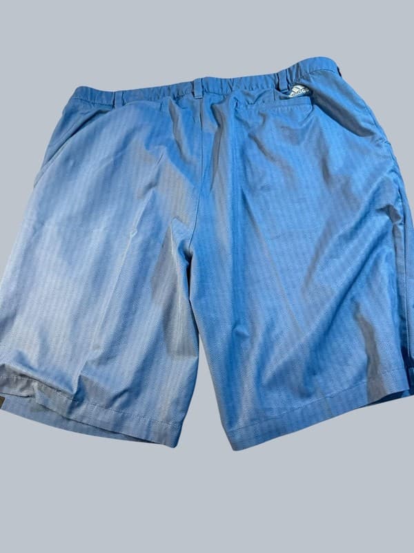 Adidas Golf Shorts Blue Herringbone Print Men's Size 40 Elastic Waist - Thumbnail 2
