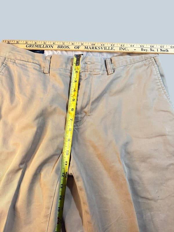Polo Ralph Lauren Preston Pant 100% Cotton Khaki Chino Trousers 34x34 - Thumbnail 7