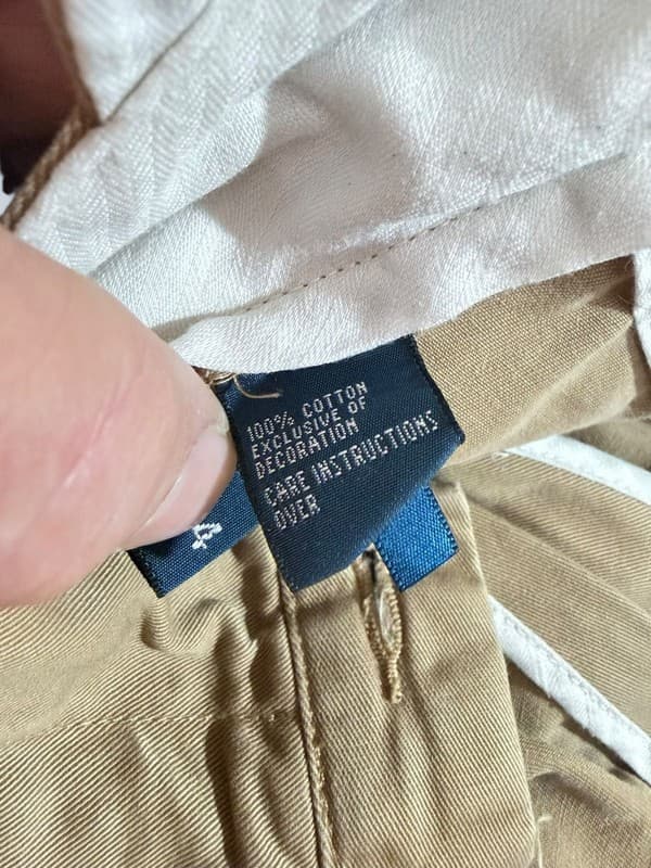 Polo Ralph Lauren Preston Pant 100% Cotton Khaki Chino Trousers 34x34 - Thumbnail 5