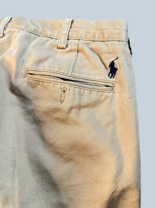 Polo Ralph Lauren Preston Pant 100% Cotton Khaki Chino Trousers 34x34 - Thumbnail 9