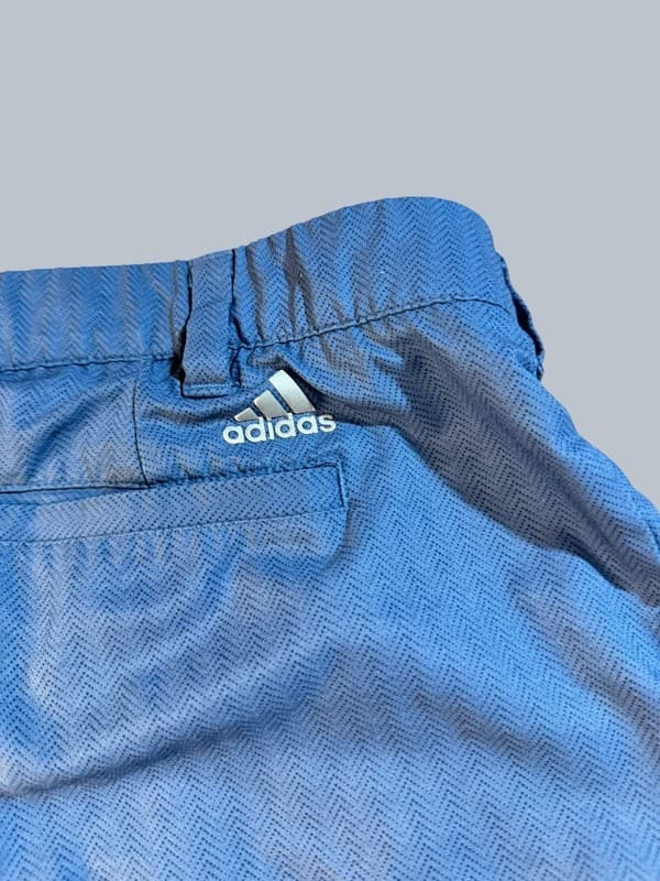 Adidas Golf Shorts Blue Herringbone Print Men's Size 40 Elastic Waist - Thumbnail 8