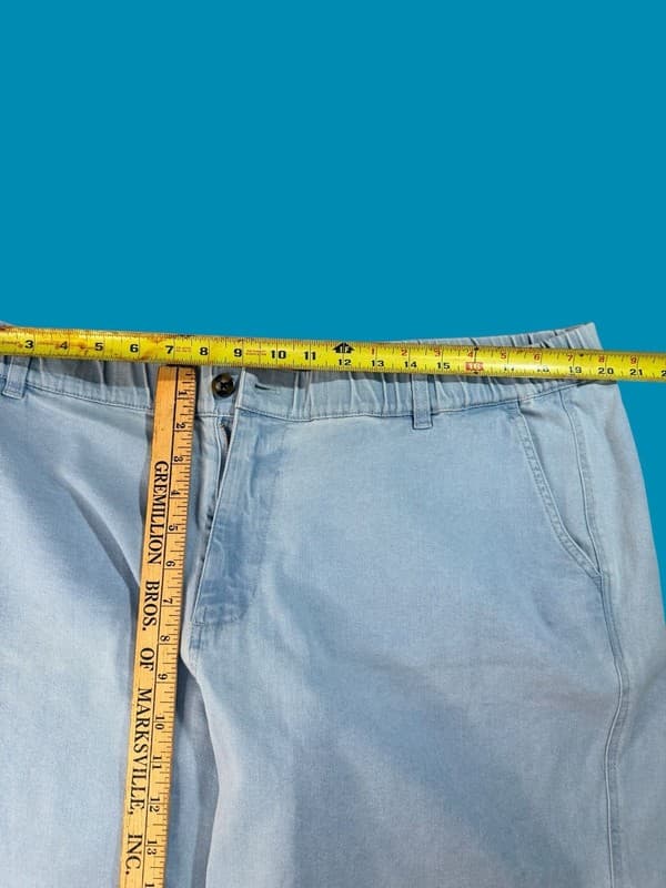 Bearbottom Clothing Men's Stretch Chino Shorts Light Blue XXL 7" Inseam - Thumbnail 4