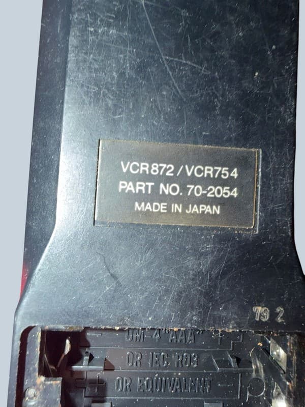 Vintage Emerson 70-2054 VCR Remote Control for VCR872 and VCR754 - Thumbnail 5