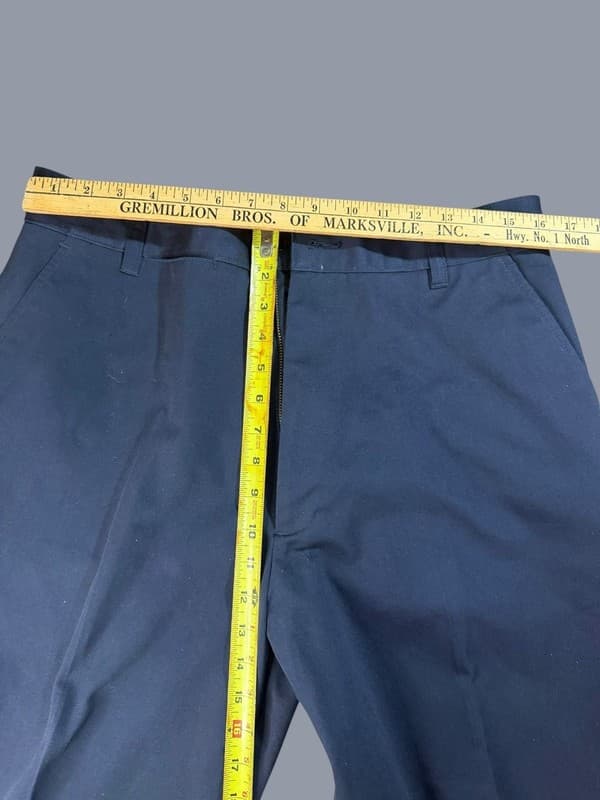 KEY Men's Navy Blue Flat Front Twill Work Pants 36x36 - Thumbnail 5
