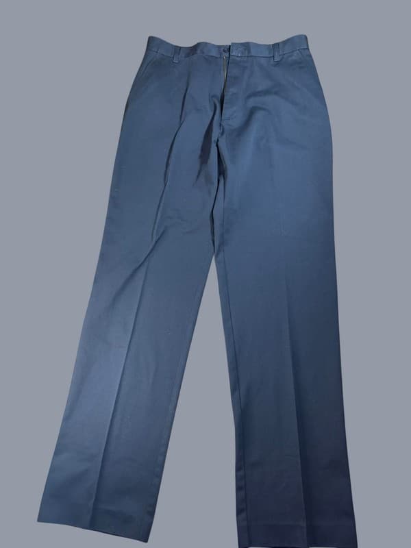 KEY Men's Navy Blue Flat Front Twill Work Pants 36x36 - Image 1