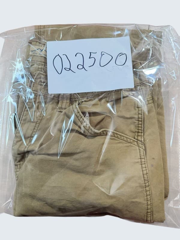 Blue Mountain Men's Canvas Carpenter Work Pants 34x32 Tan Distressed Paint Splat - Thumbnail 9