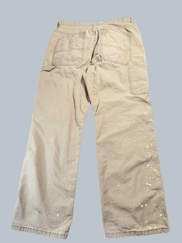 Vintage Blue Mountain Distressed Carpenter Work Pant Paint Splatter Canvas 34x32 - Thumbnail 2
