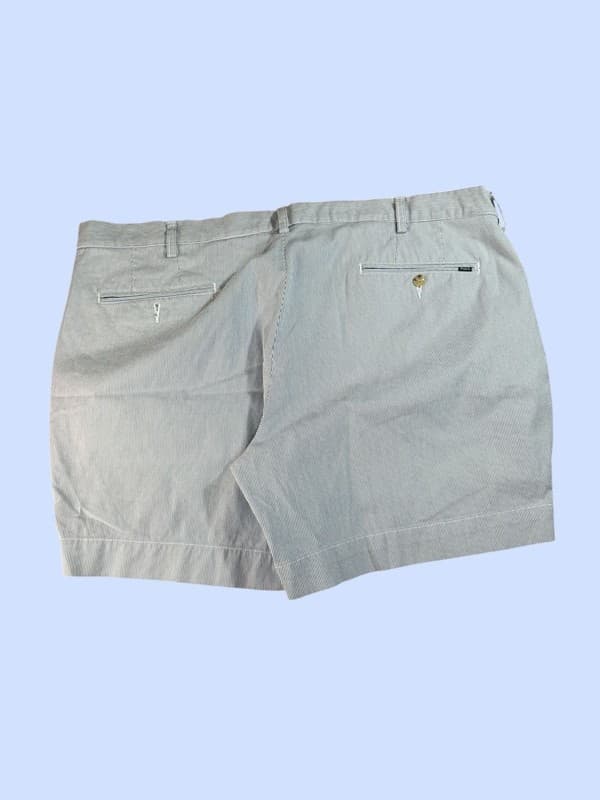 Polo Ralph Lauren Blue White Striped Seersucker Classic Fit 6" Shorts - Thumbnail 2