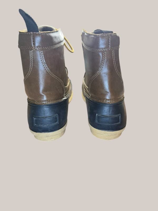 Itasca Men's Size 12 Lace Up Duck Boots Brown and Black Waterproof - Thumbnail 4