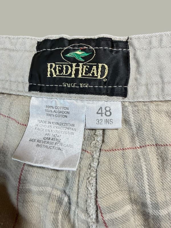 RedHead Men's Vintage Wide Leg Khaki Cargo Pants Size 48x32 - Thumbnail 3