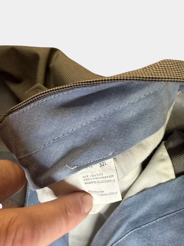 Nautica Men’s Dress Pants 32x32 Blue Micro Check Flat Front - Thumbnail 5