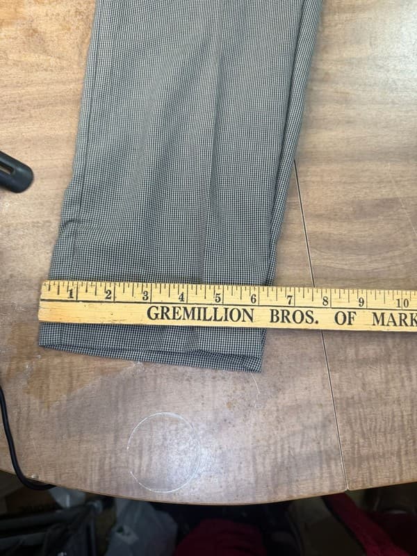 Nautica Men’s Dress Pants 32x32 Blue Micro Check Flat Front - Thumbnail 10