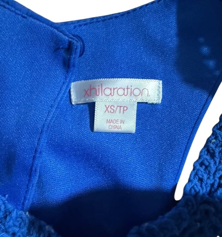 Xhilaration Blue Paisley Sleeveless Dress XS - Thumbnail 3