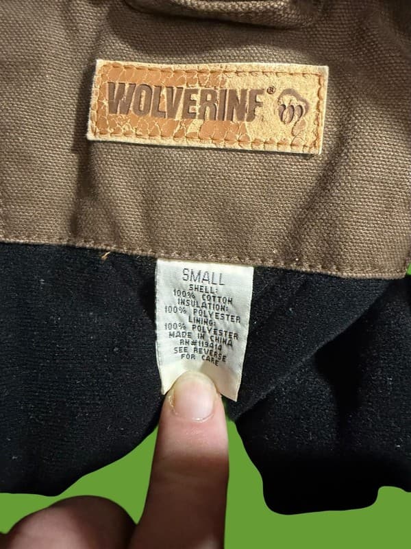 Wolverine Men's Small Brown Canvas Hooded Quilt-Lined Work Jacket - Thumbnail 3