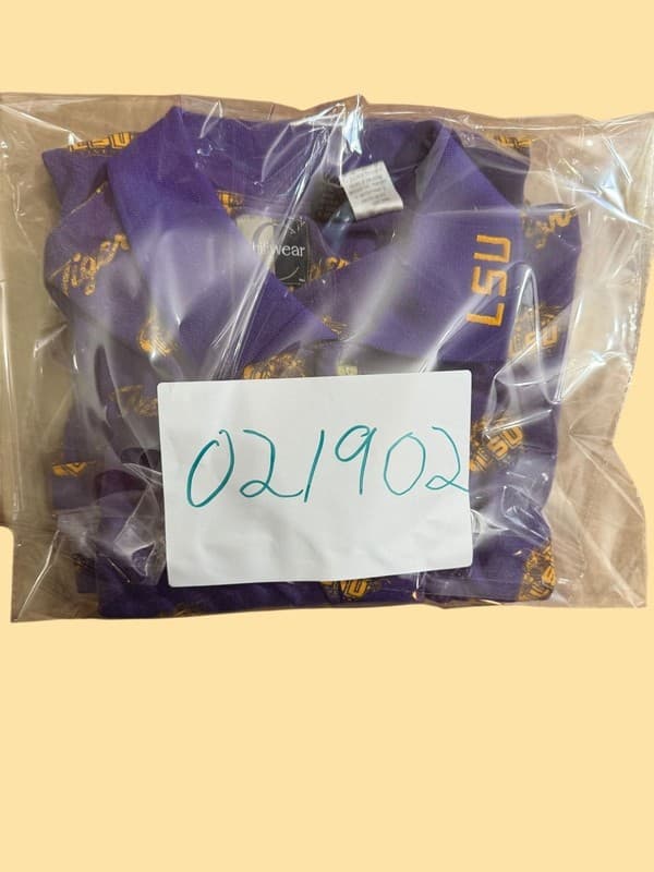 Vintage Chiliwear LSU Tigers All Over Print Purple Polo Shirt 3XLT - Thumbnail 6