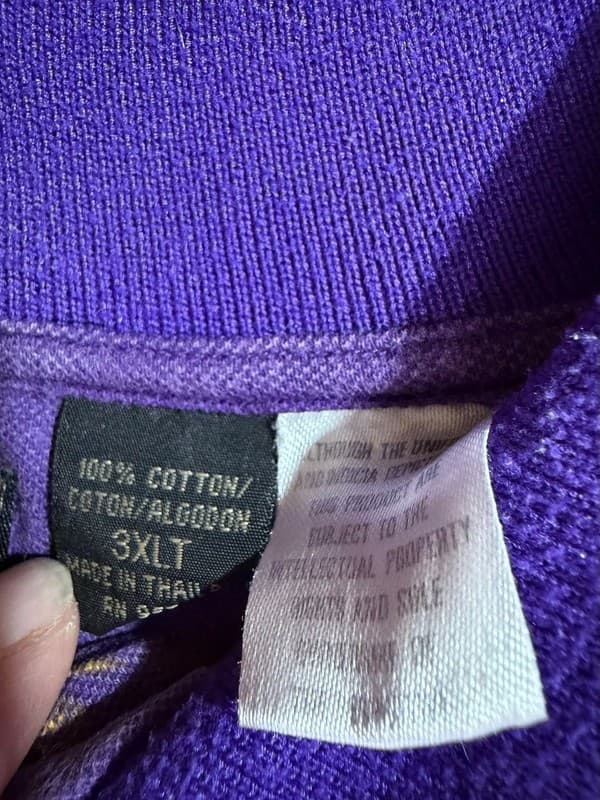 Vintage Chiliwear LSU Tigers All Over Print Purple Polo Shirt 3XLT - Thumbnail 3