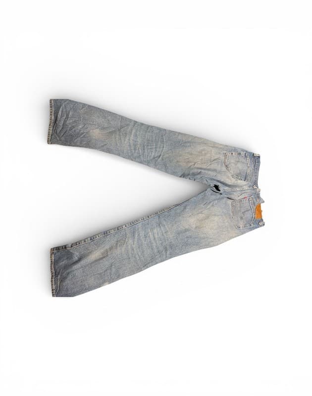 Levi's 501 Button Fly Distressed Jeans - Thumbnail 3