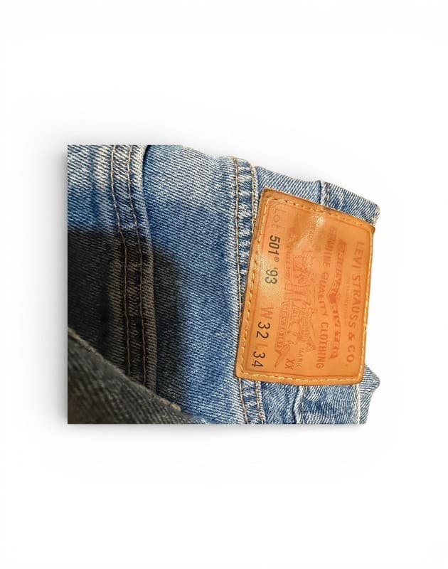Levi's 501 Button Fly Distressed Jeans - Thumbnail 5