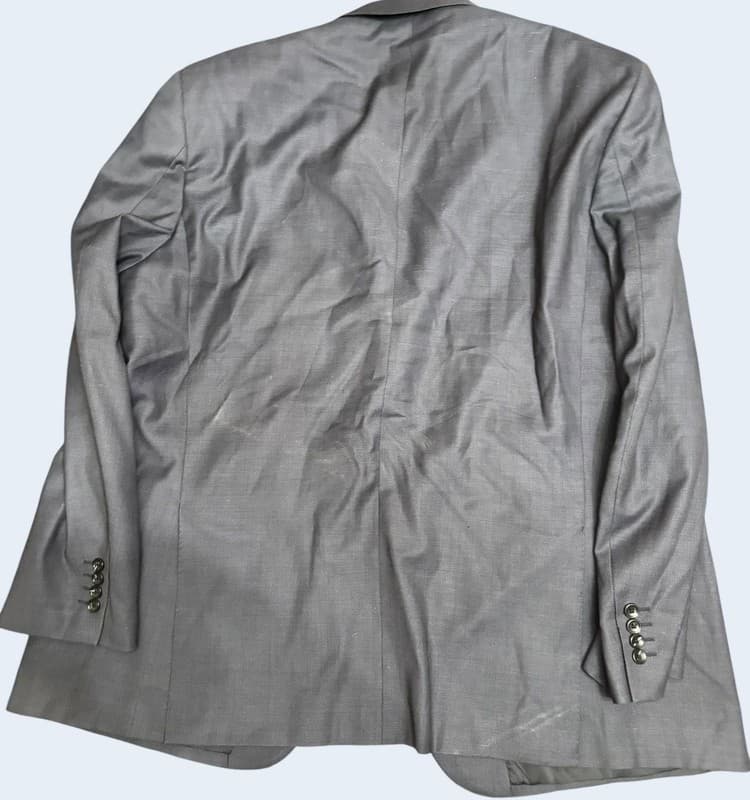 Baroni Executive Navy 2 Button Suit Mens 44R 44x32 Flat Front - Thumbnail 5