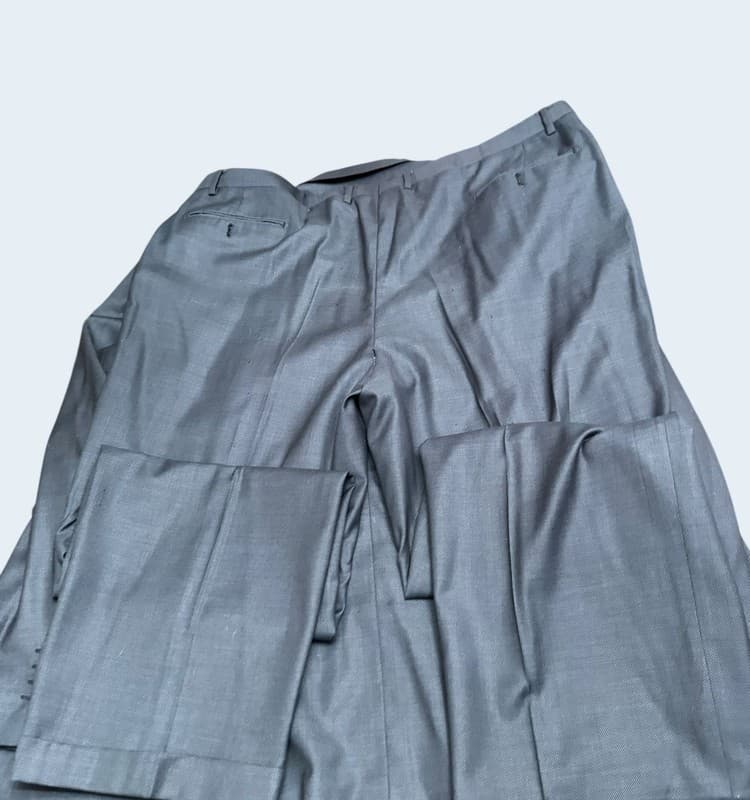 Baroni Executive Navy 2 Button Suit Mens 44R 44x32 Flat Front - Thumbnail 12