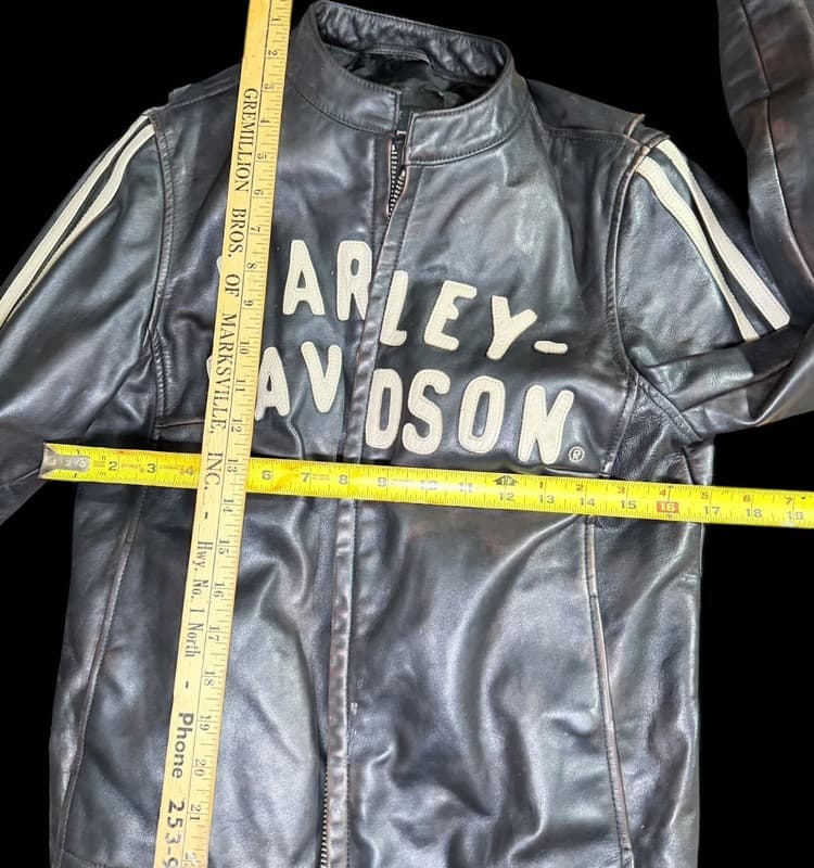 Harley-Davidson Women's Genuine Motor-clothes Leather Jacket w Racing Stripes - Thumbnail 8