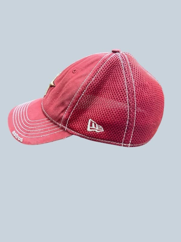 New Era 39THIRTY Houston Astros Distressed Red Mesh Back Flex Fit Hat - Thumbnail 3