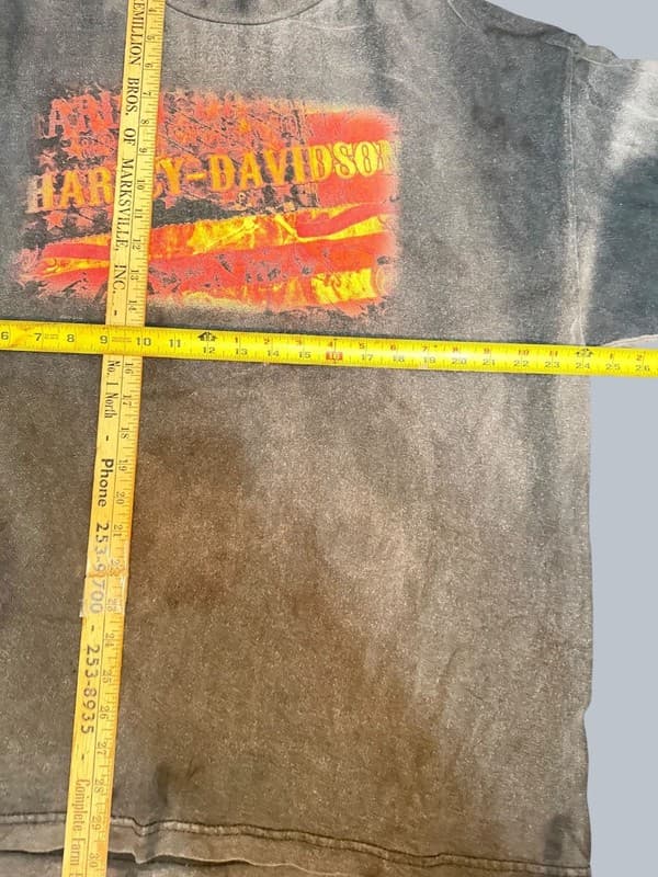 Vintage Harley-Davidson Glacier Kalispell Montana Stonewash T-Shirt 2XL - Thumbnail 7