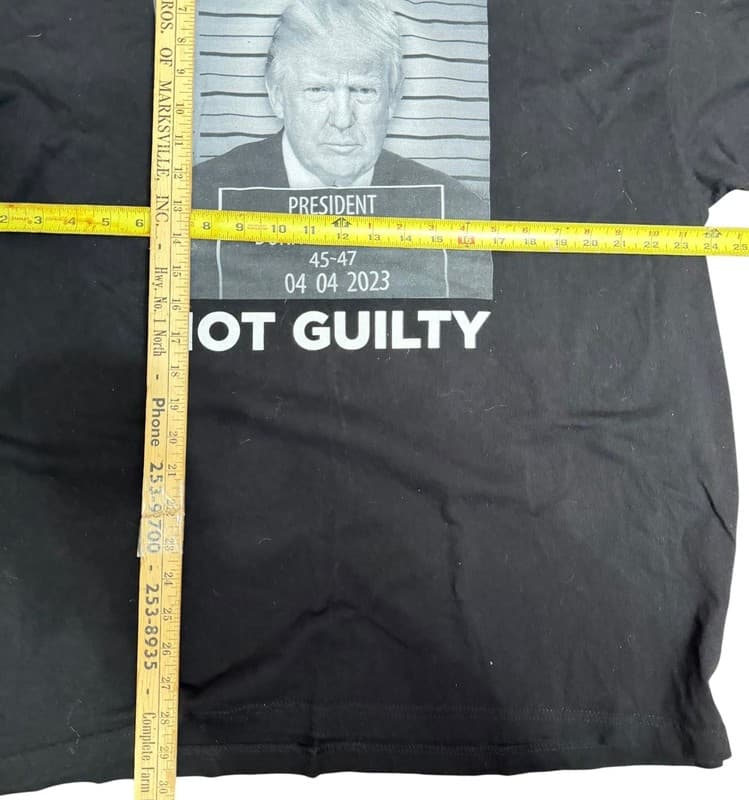Trump Mugshot Not Guilty Trump Arrest 45-47 Political Satire Funny Trump Shirts - Thumbnail 6
