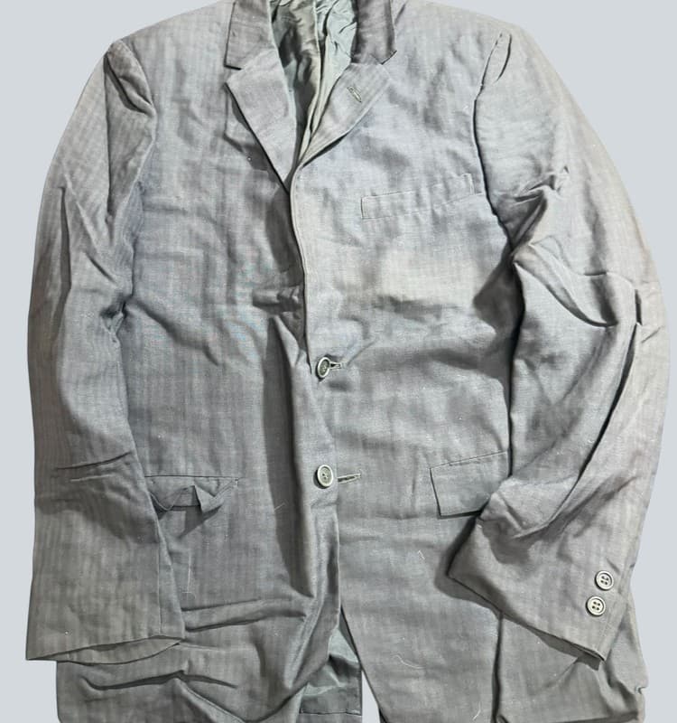 Vintage 90s Stein’s Gray 2 Button Blazer Sport Coat Mens 36R - Image 1