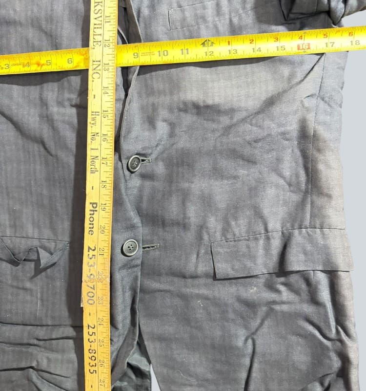 Vintage 90s Stein’s Gray 2 Button Blazer Sport Coat Mens 36R - Thumbnail 5