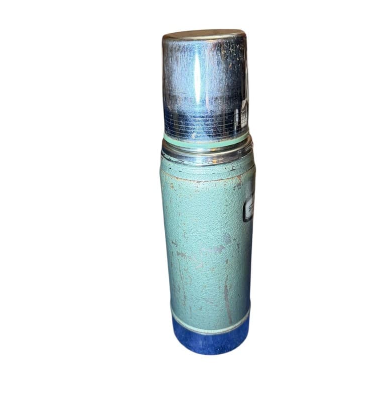 Vintage Stanley A-943C Green Steel Thermos 1 Pint Aladdin Nashville Tested - Thumbnail 3