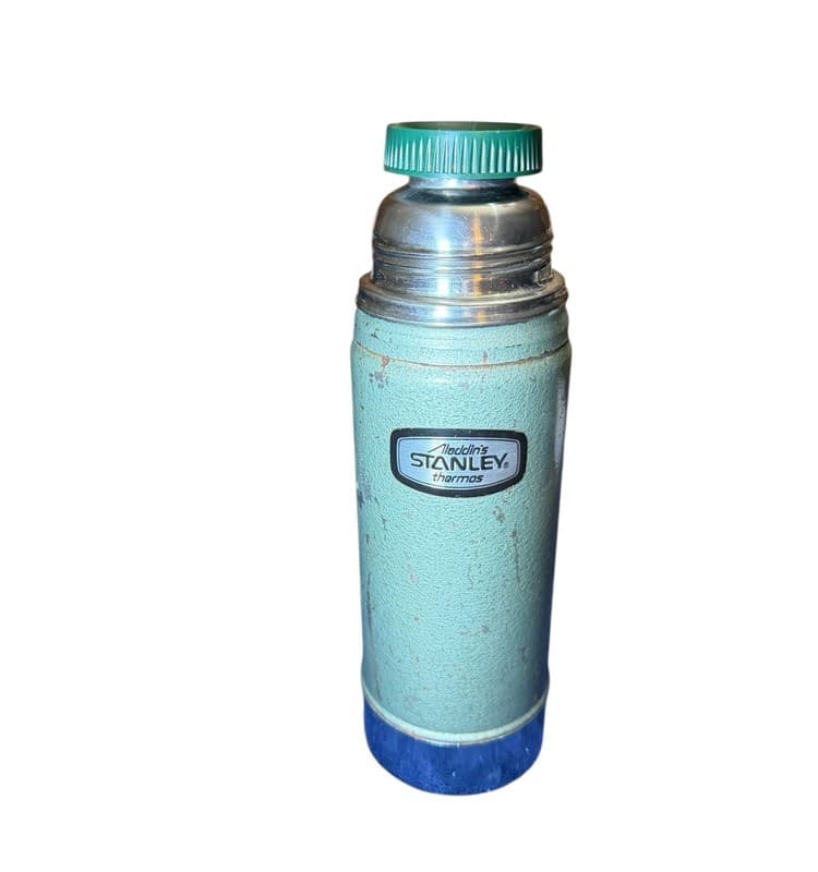 Vintage Stanley A-943C Green Steel Thermos 1 Pint Aladdin Nashville Tested - Thumbnail 5