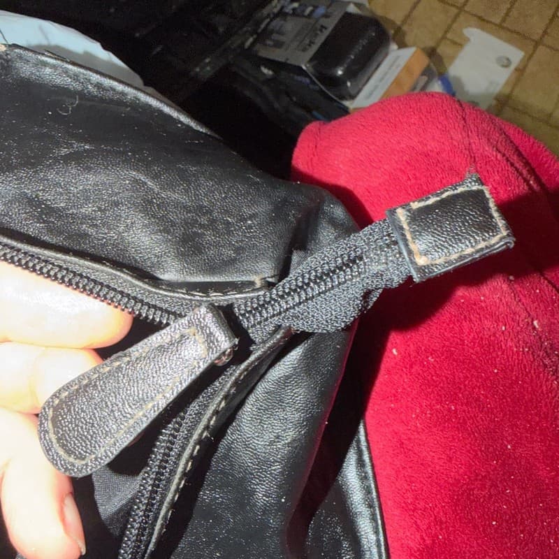 Rosetti Black PVC Shoulder Hobo Purse Zip Top O-Ring Handles - Thumbnail 6