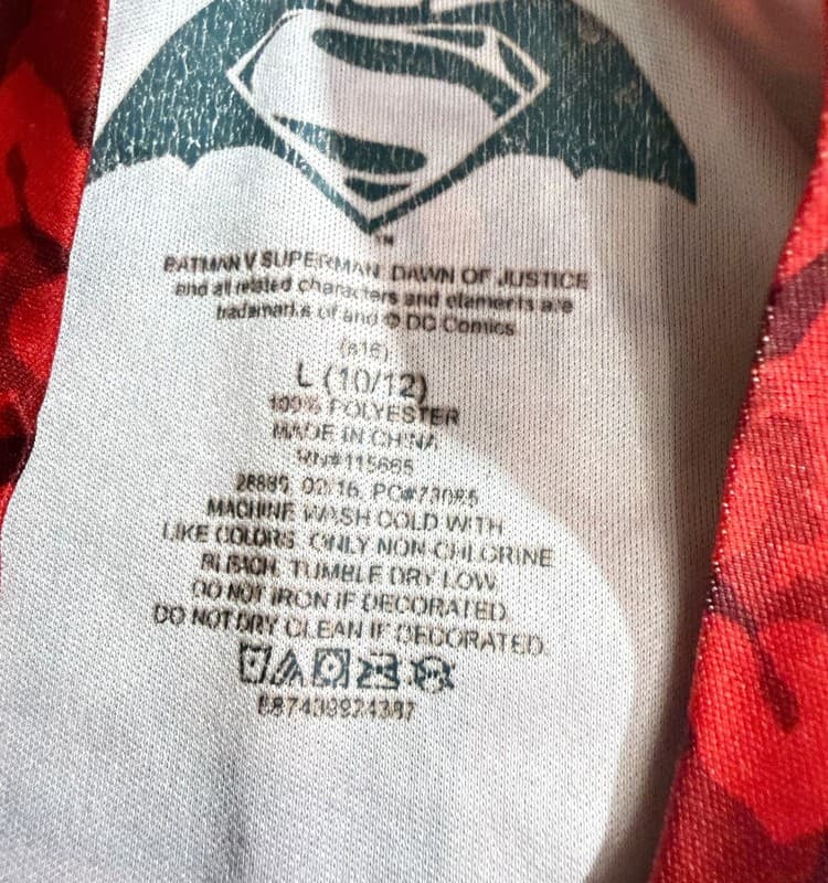 Batman v Superman: Dawn of Justice Boys Athletic T-Shirt Red Size L (10/12) - Thumbnail 3