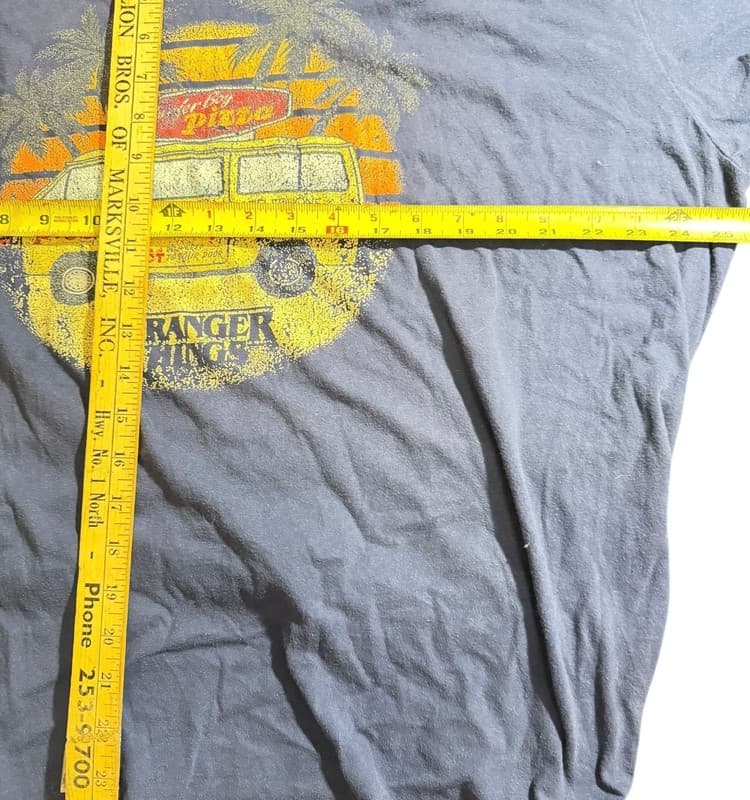 Netflix Stranger Things Surfer Boy Pizza Van Sunset Graphic T-Shirt 2XL - Thumbnail 5