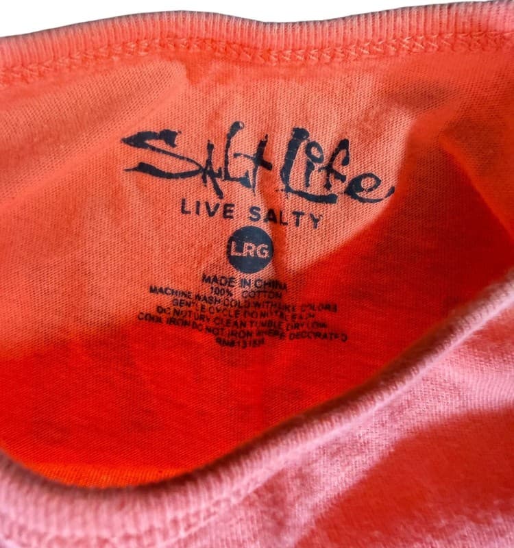 Salt Life “Live Salty” Tank Top | Coral | Unisex Large - Thumbnail 5