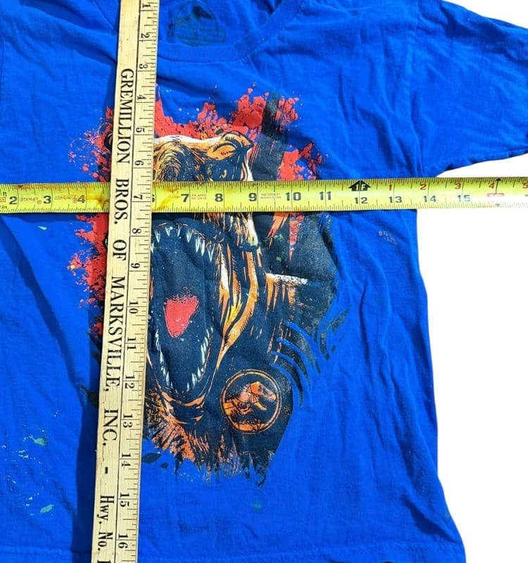 Jurassic World Boys T-Rex Graphic Blue T-Shirt Size S (6/7) - Thumbnail 3