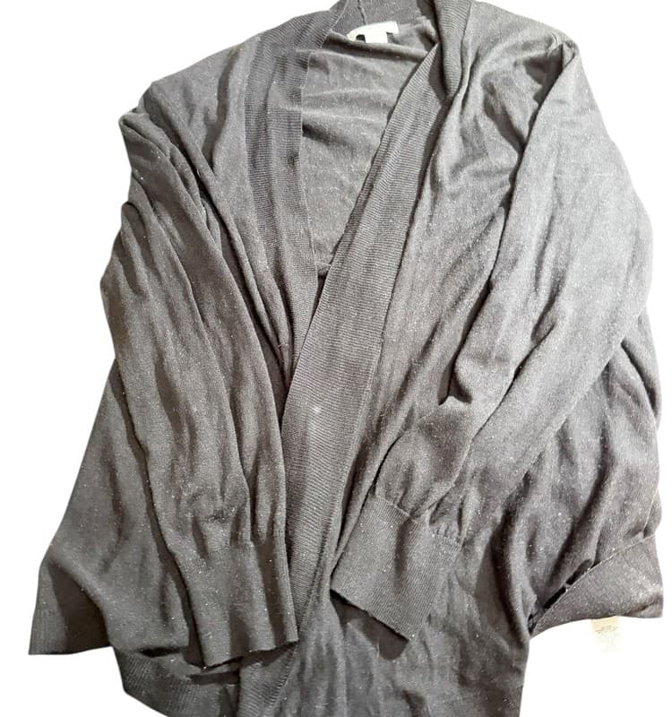 Women’s Liz Claiborne Black Open Front Cardigan Size 2X - Thumbnail 3