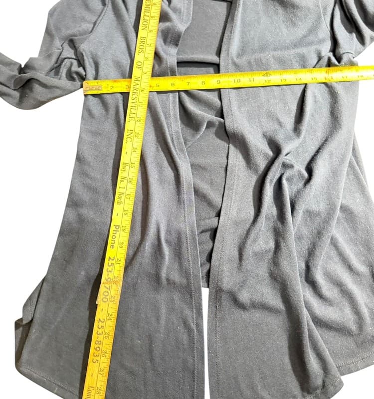 4-7 Hawthorn Black Open Front Cardigan - Size Small/Medium - Thumbnail 4