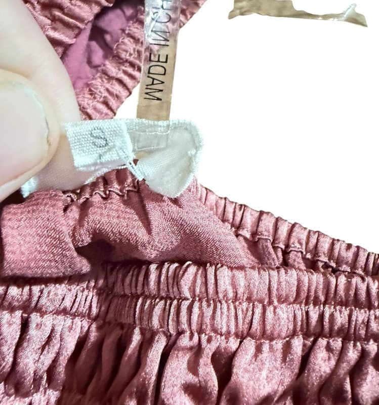 Entro Small Dusty Rose Smocked Puff Sleeve Top - Thumbnail 5